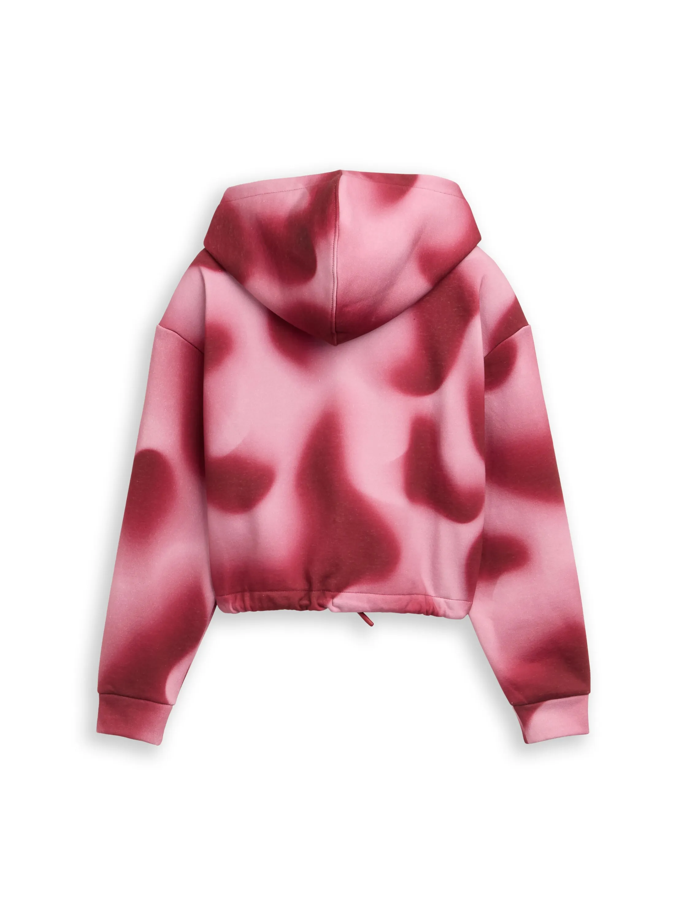 Cropped Hoodie Sweatshirt mit Batikmuster