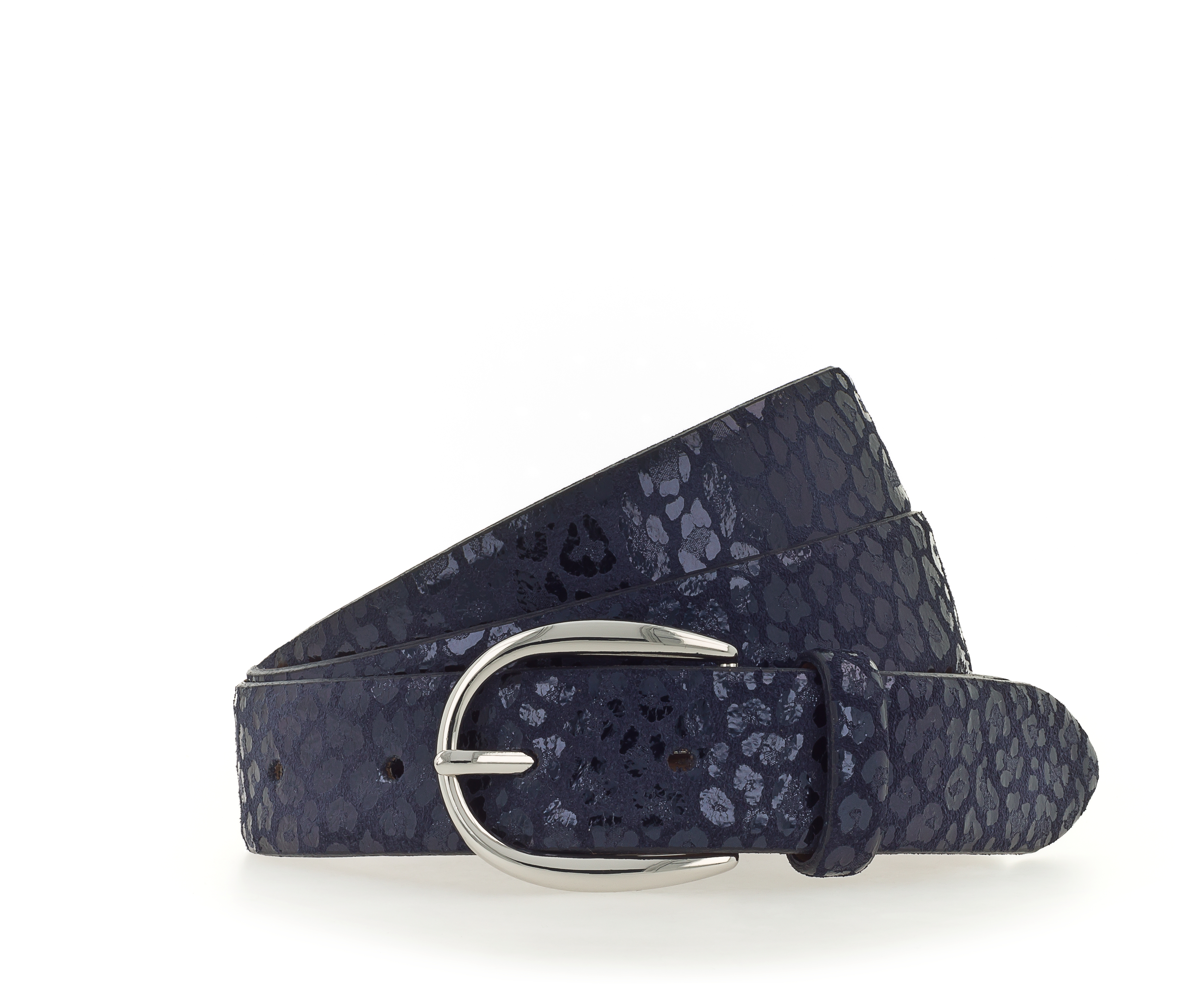 30 mm Gürtel, blau-blau-metallic