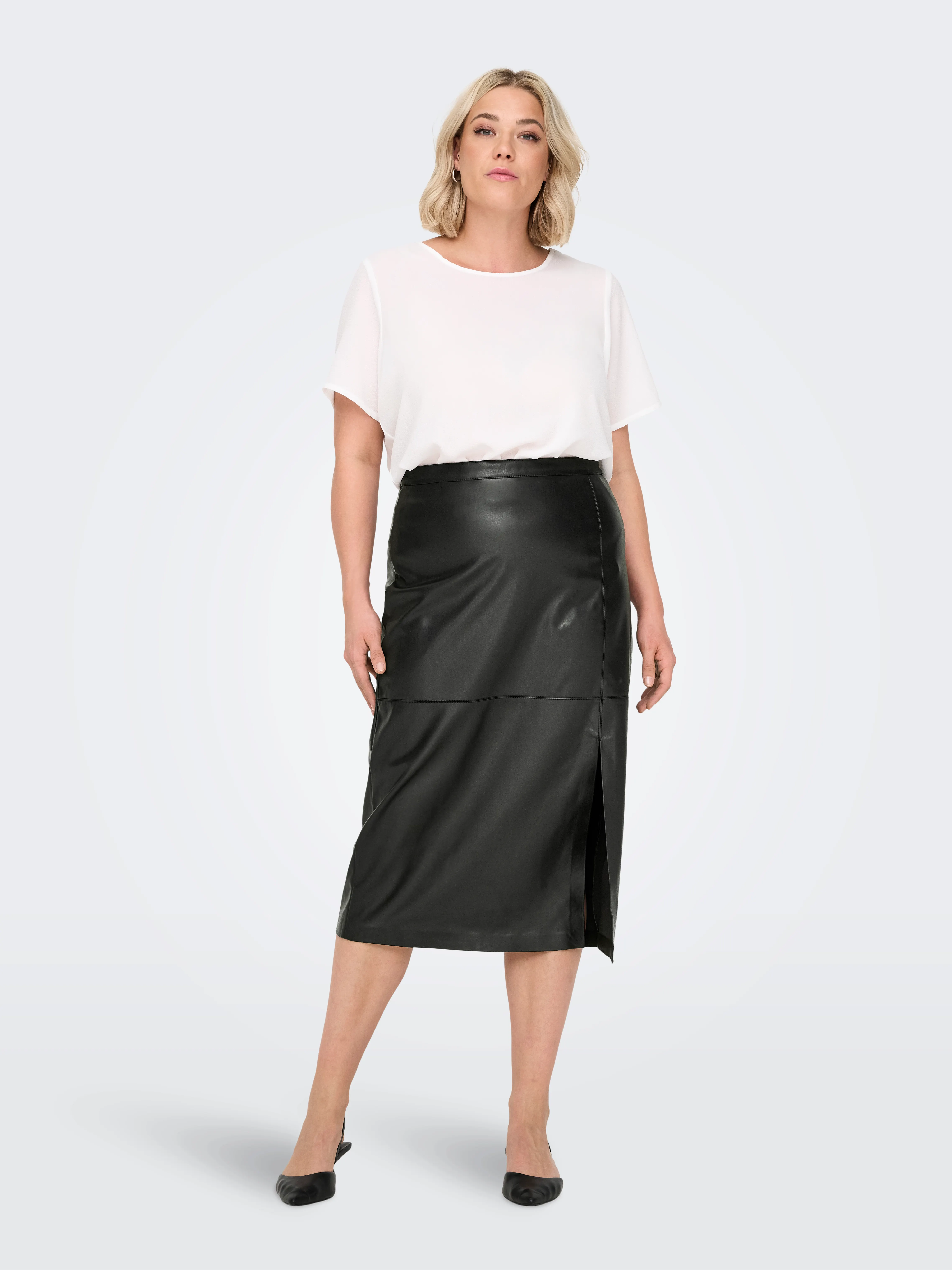 CARNEWOLINE FAUX LEATHER SKIRT OTW