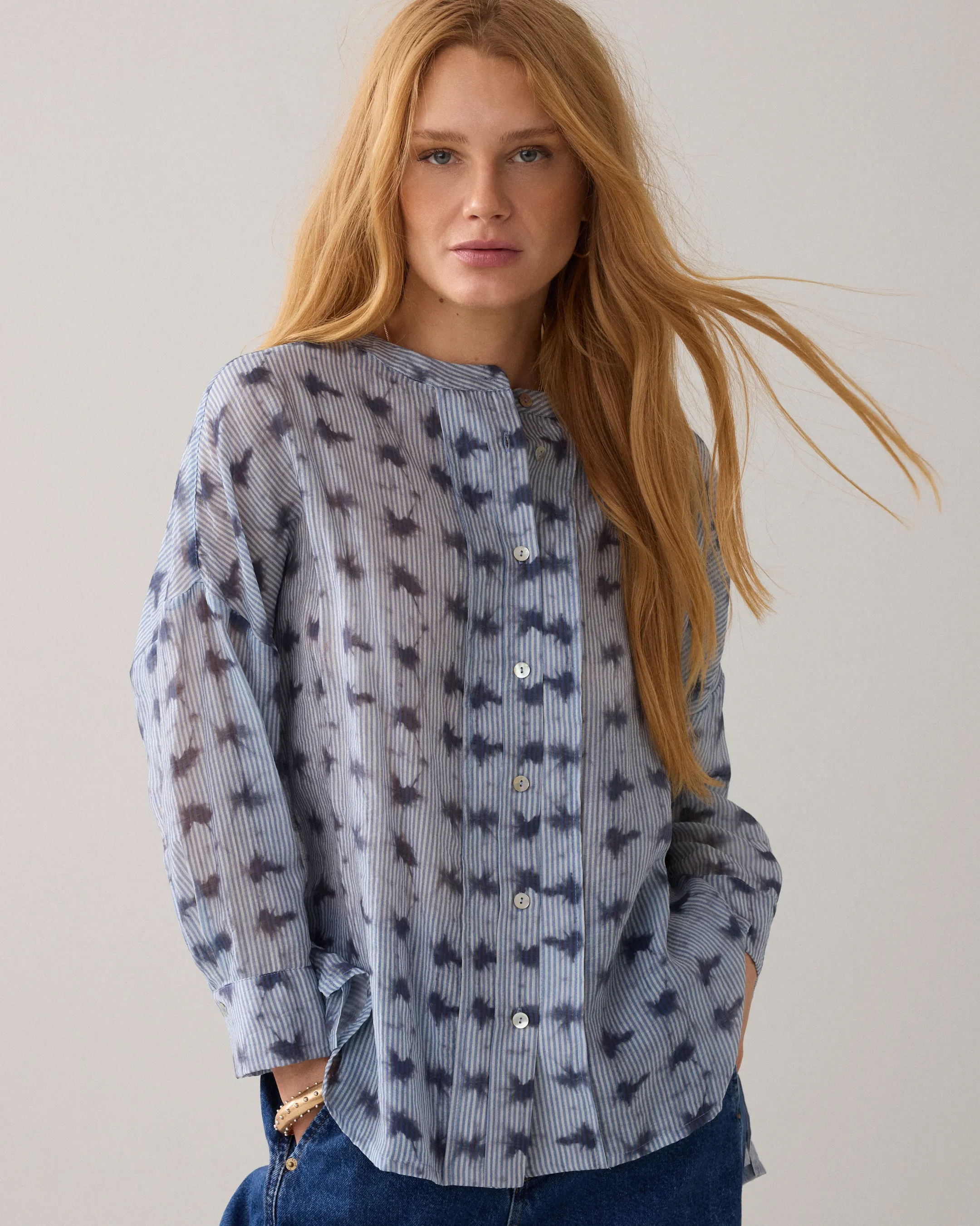 Blouse Tie dye stripe