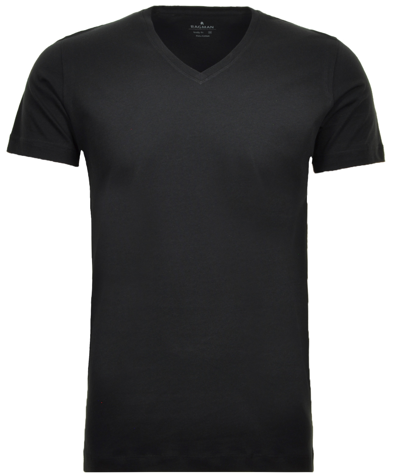 2 T-Shirt Doppelpack Bodyfit mit V-Ausschnitt