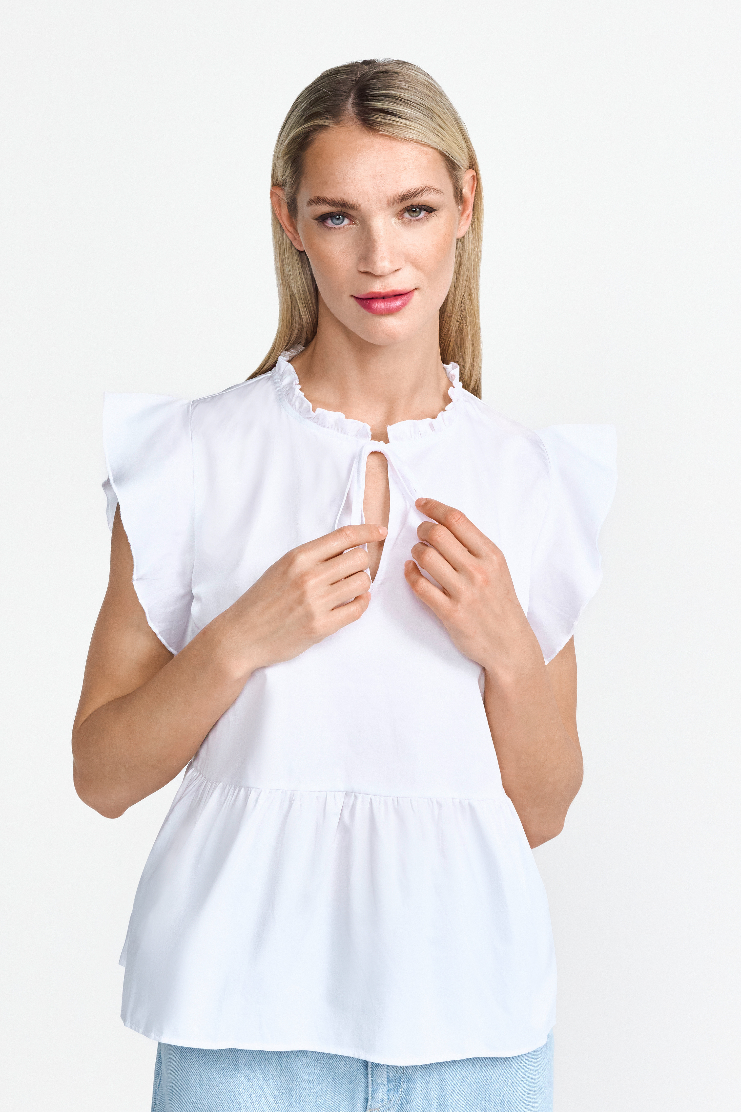 Blouse with peplum