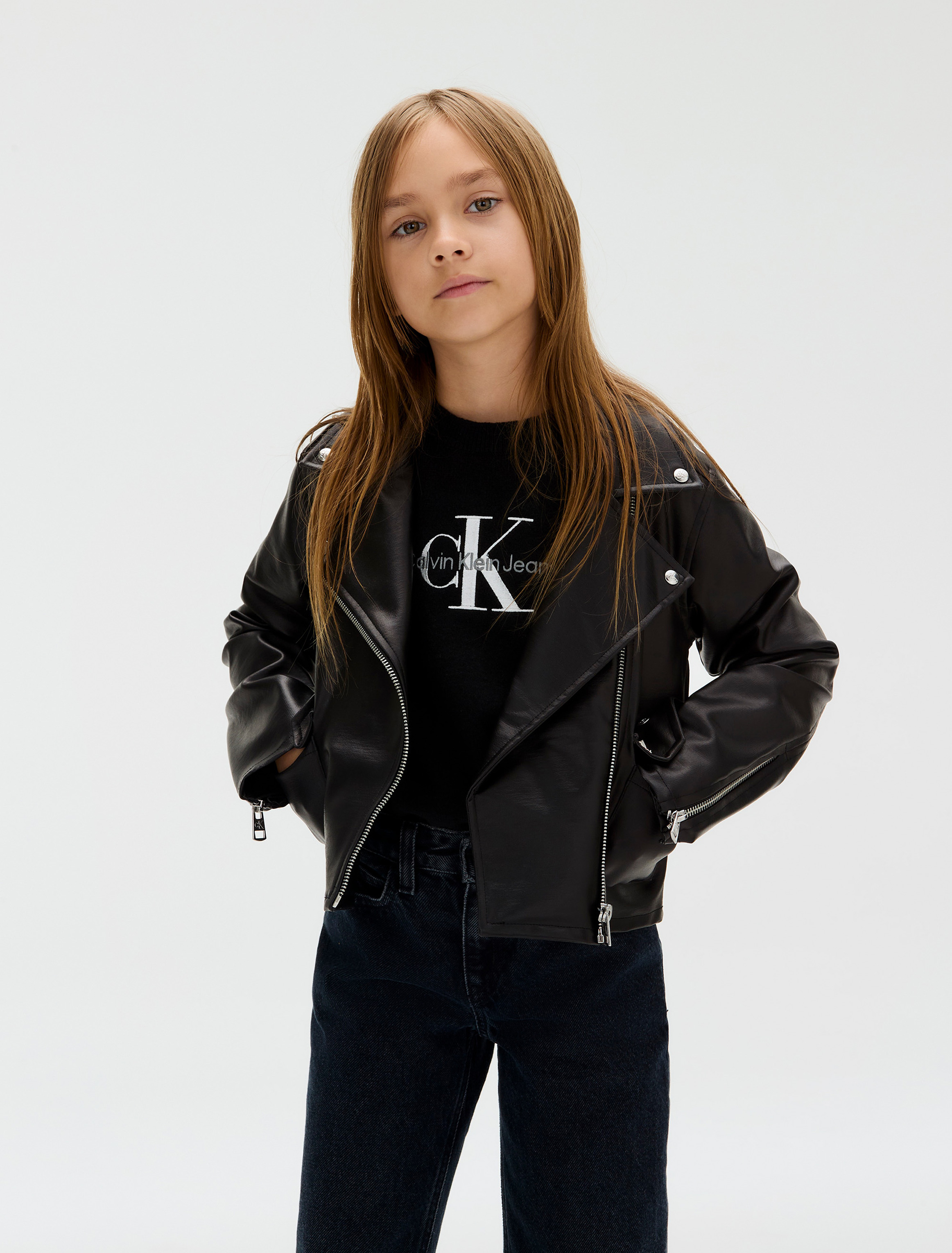 FAUX LEATHER BIKER JACKET