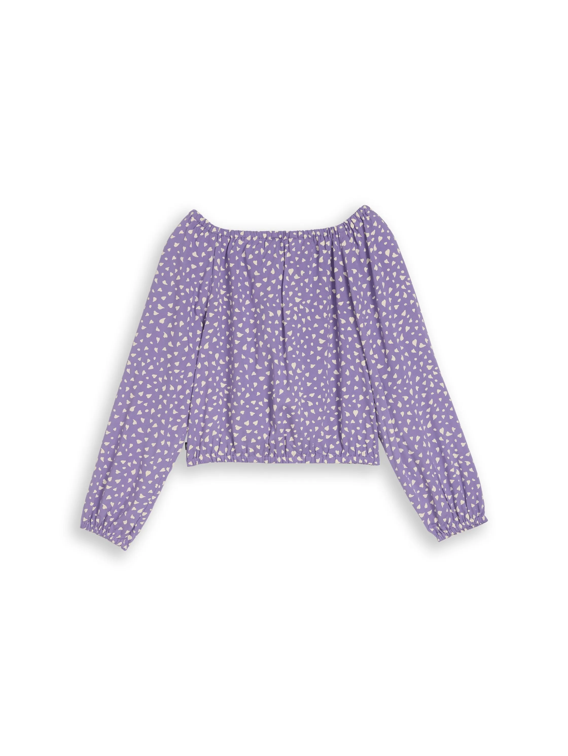 Cropped Bluse mit Carmen-Ausschnitt