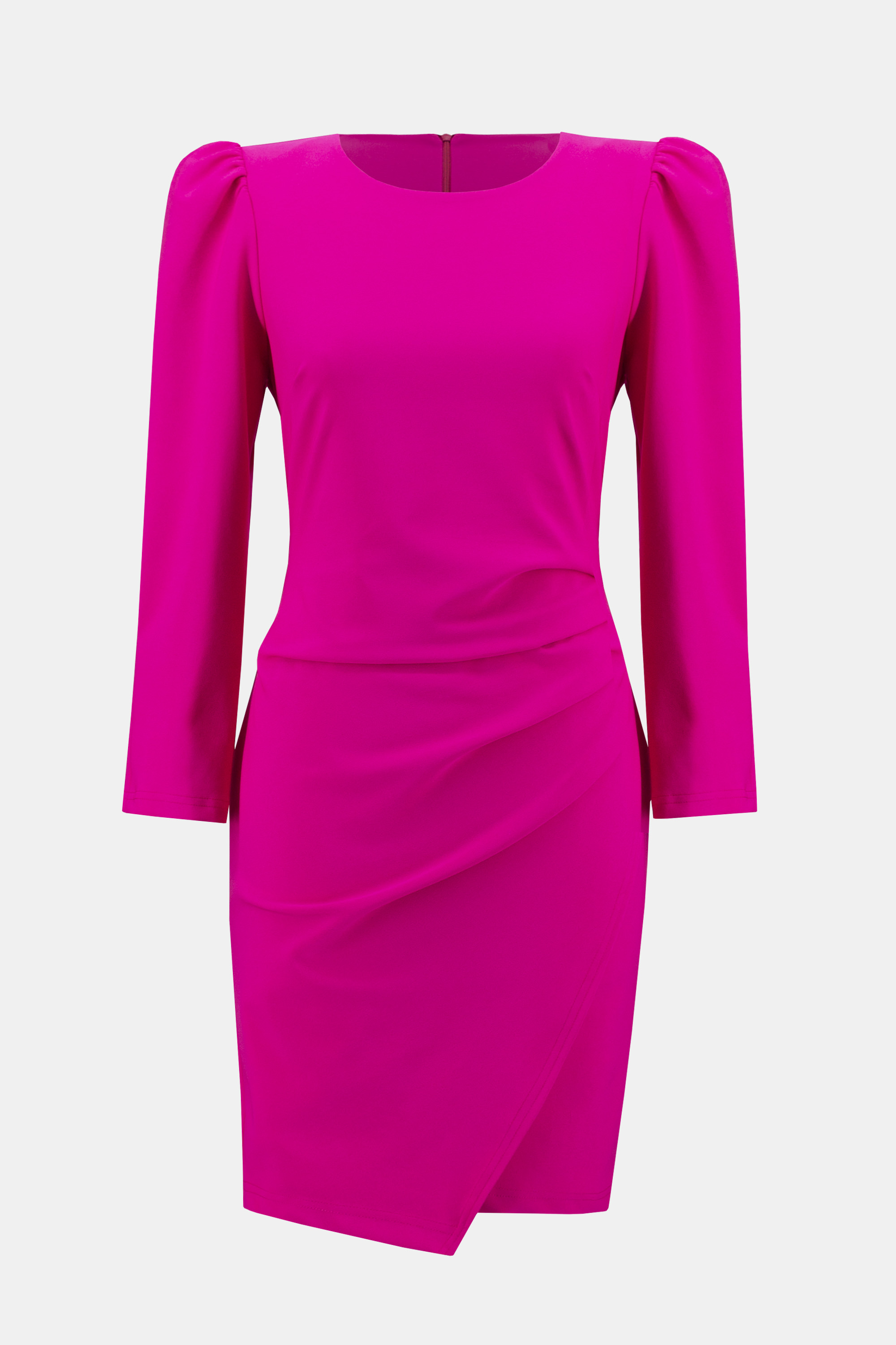 Etuikleid aus Twill mit Puffärmeln