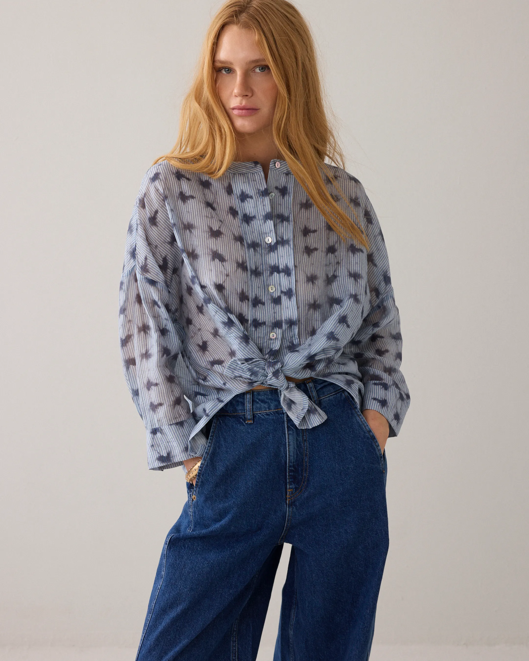 Blouse Tie dye stripe