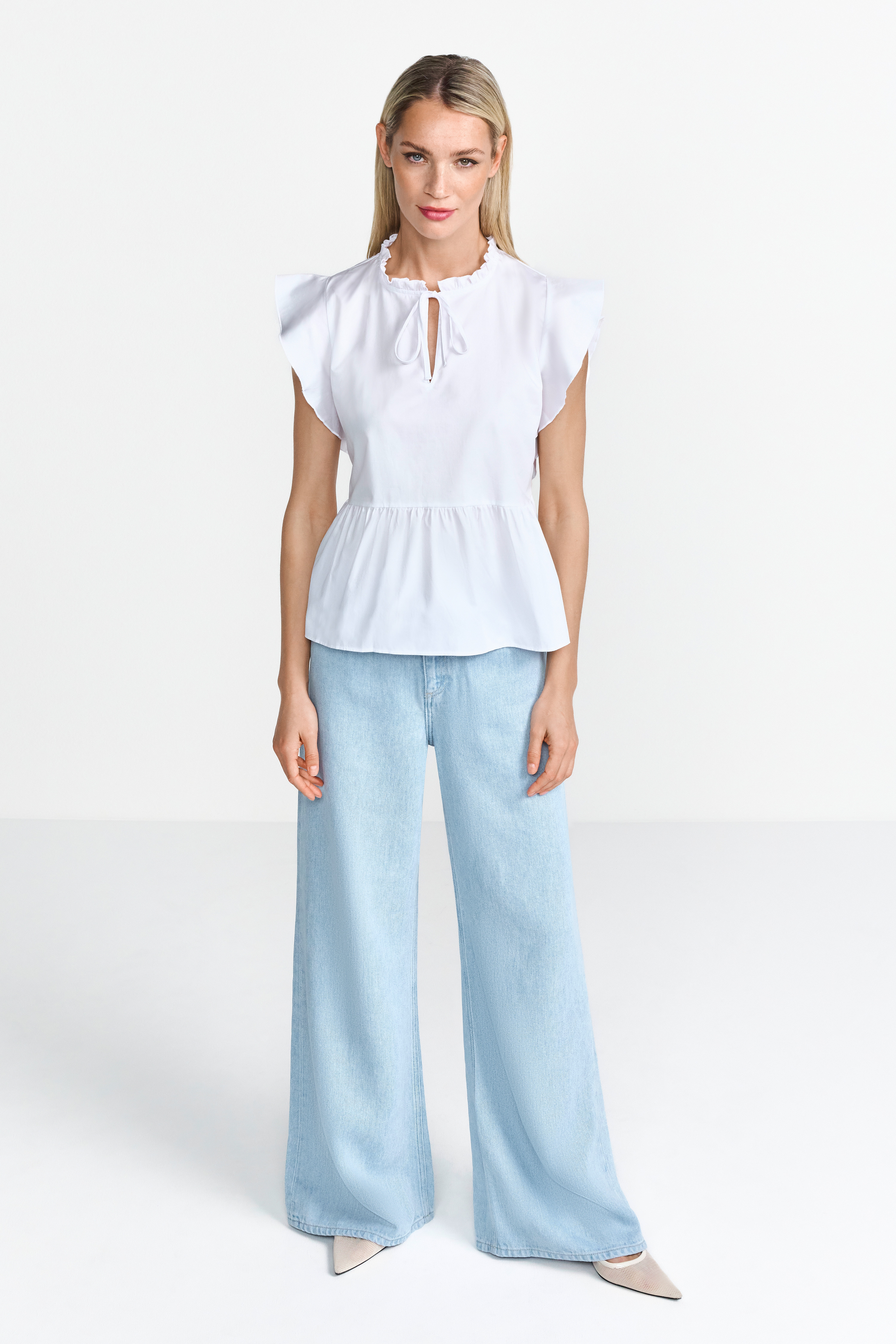 Blouse with peplum