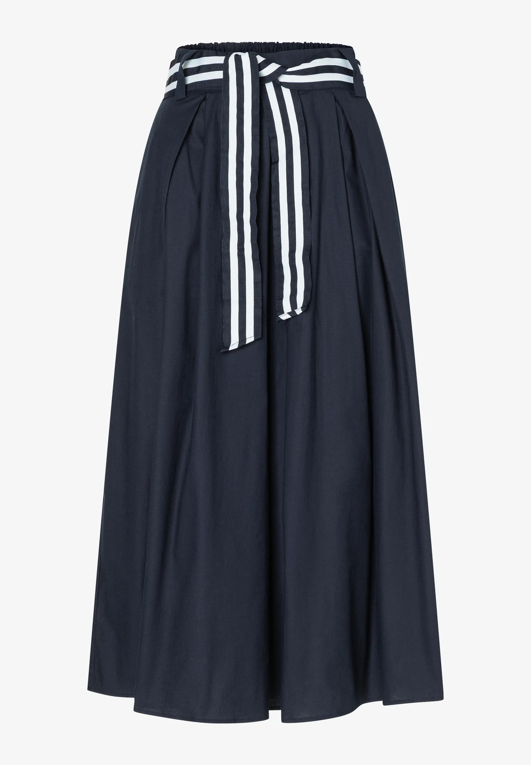 Baumwollrock mit Streifengürtel