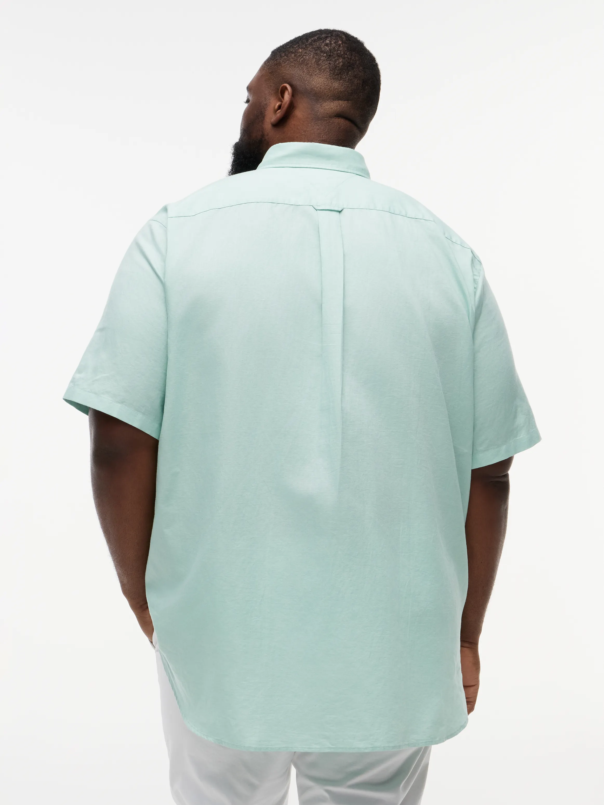 BT- LINEN BLND SOLID SS RF S-B