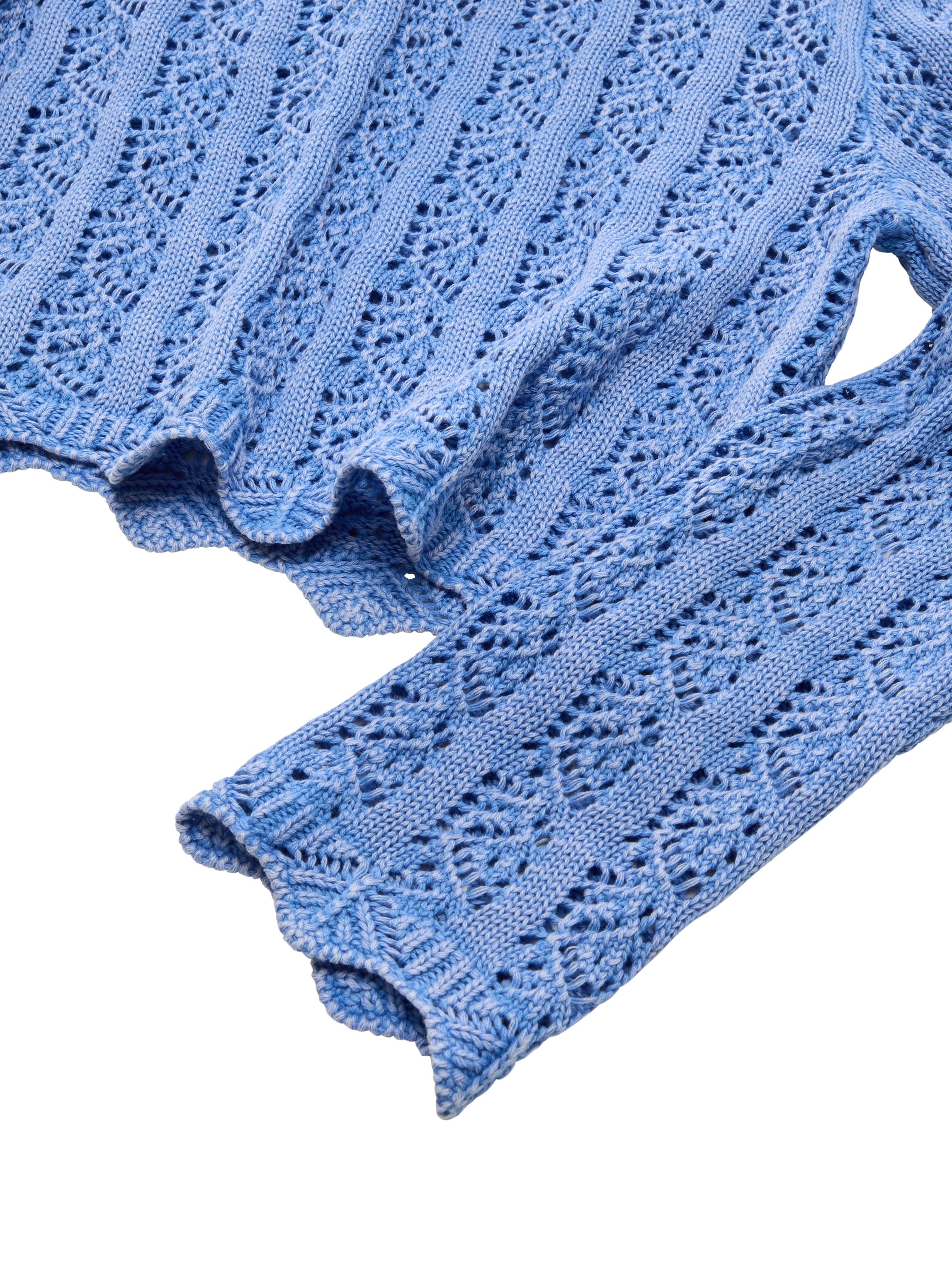 Cropped Ajour Strickpullover