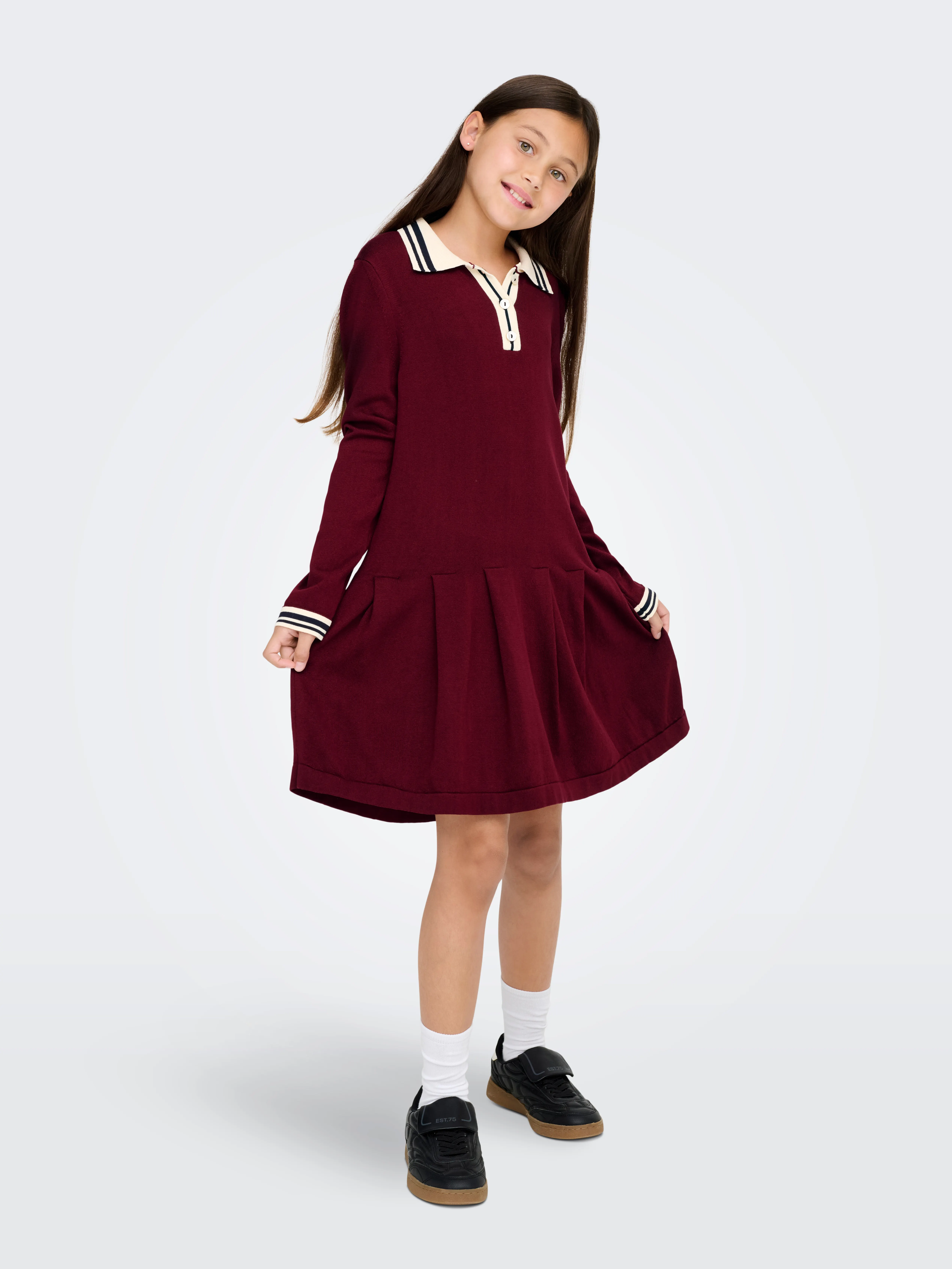 KOGKALANA L/S POLO DRESS KNT