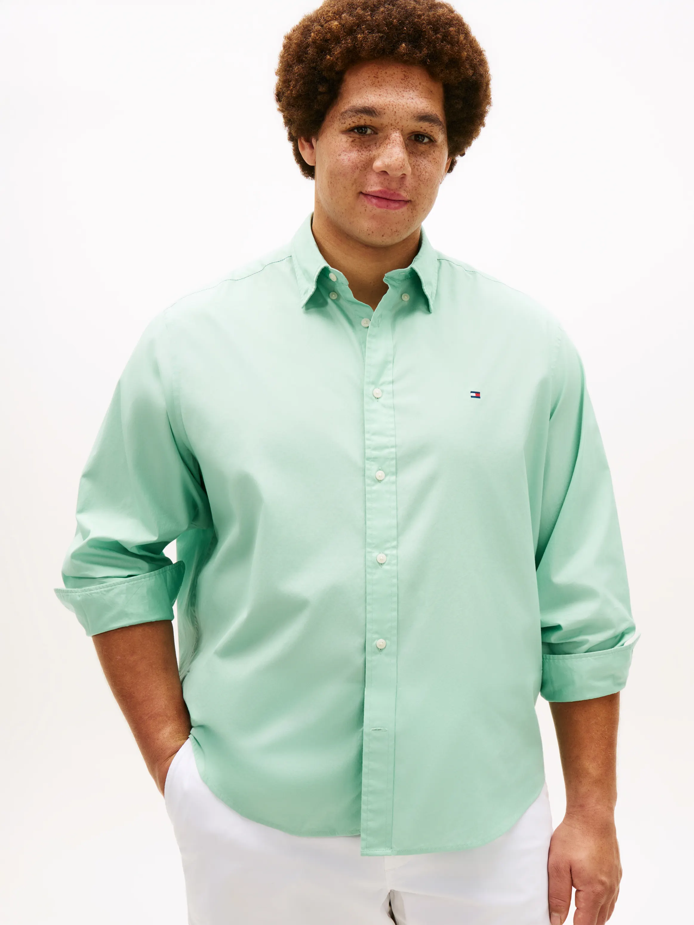 BT-FLEX POPLIN SOLID RF SHIRT-B