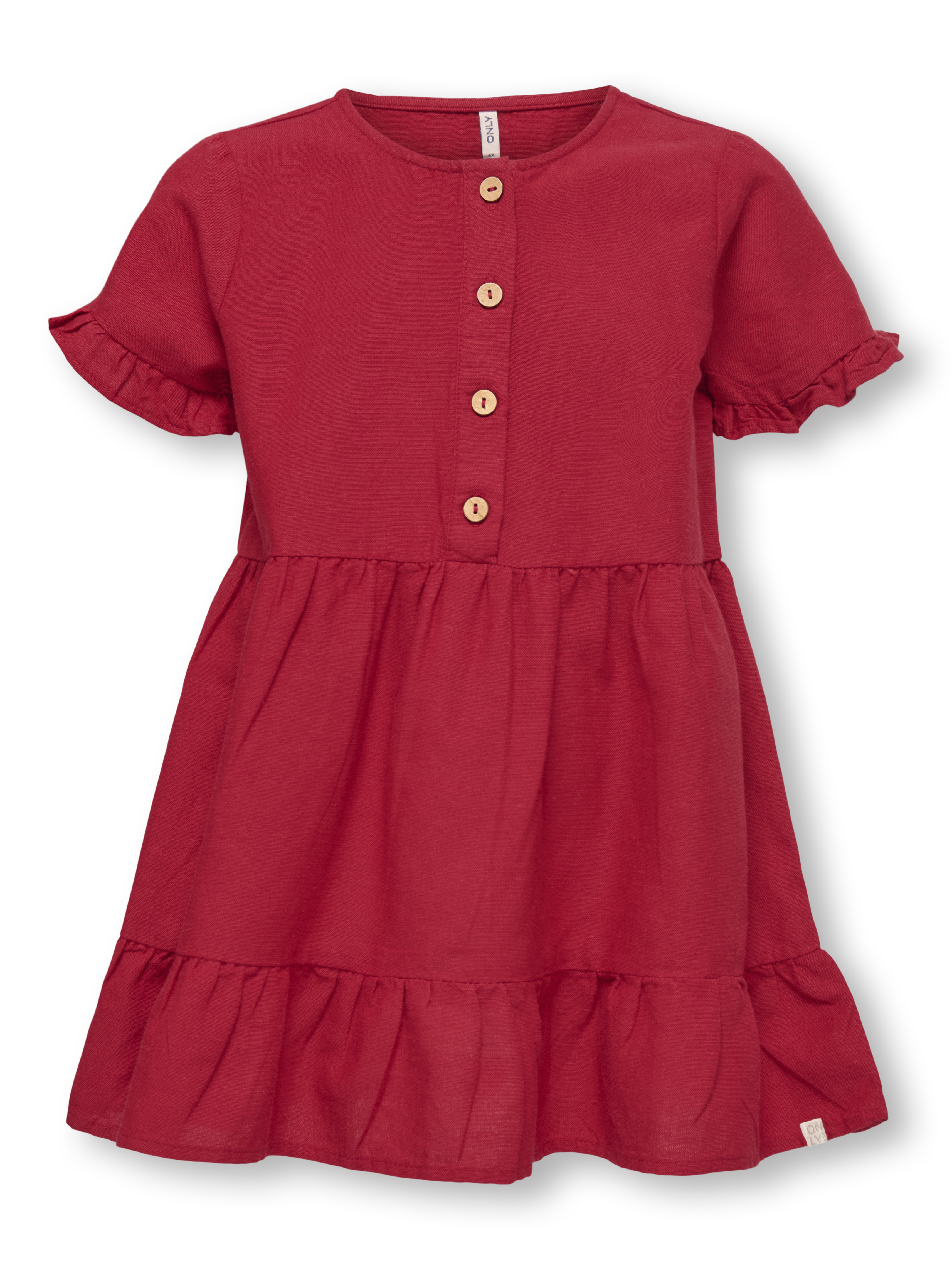 KMGANNABELL S/S LINEN DRESS PNT