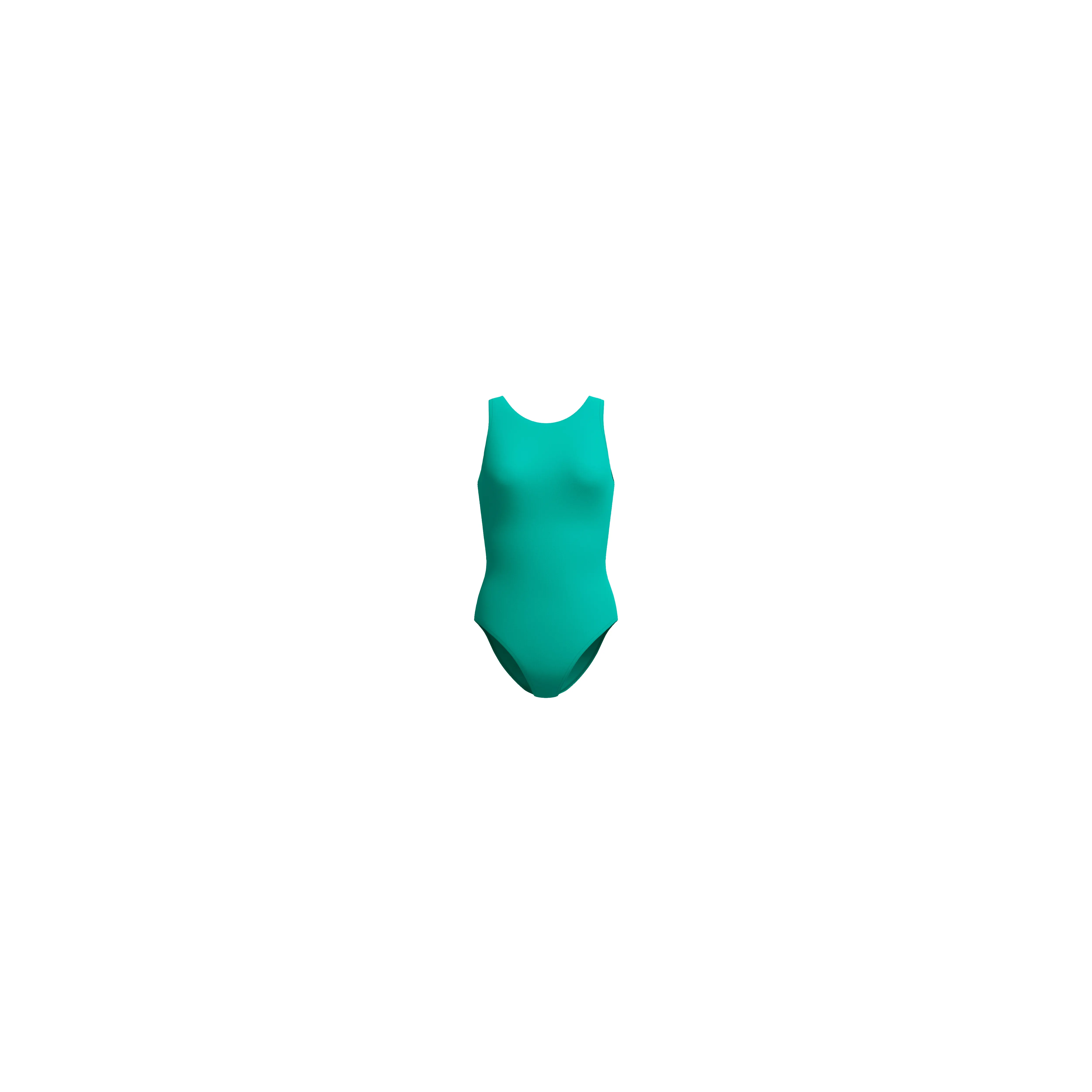 SOLID HIGH NECK 1PC GRN