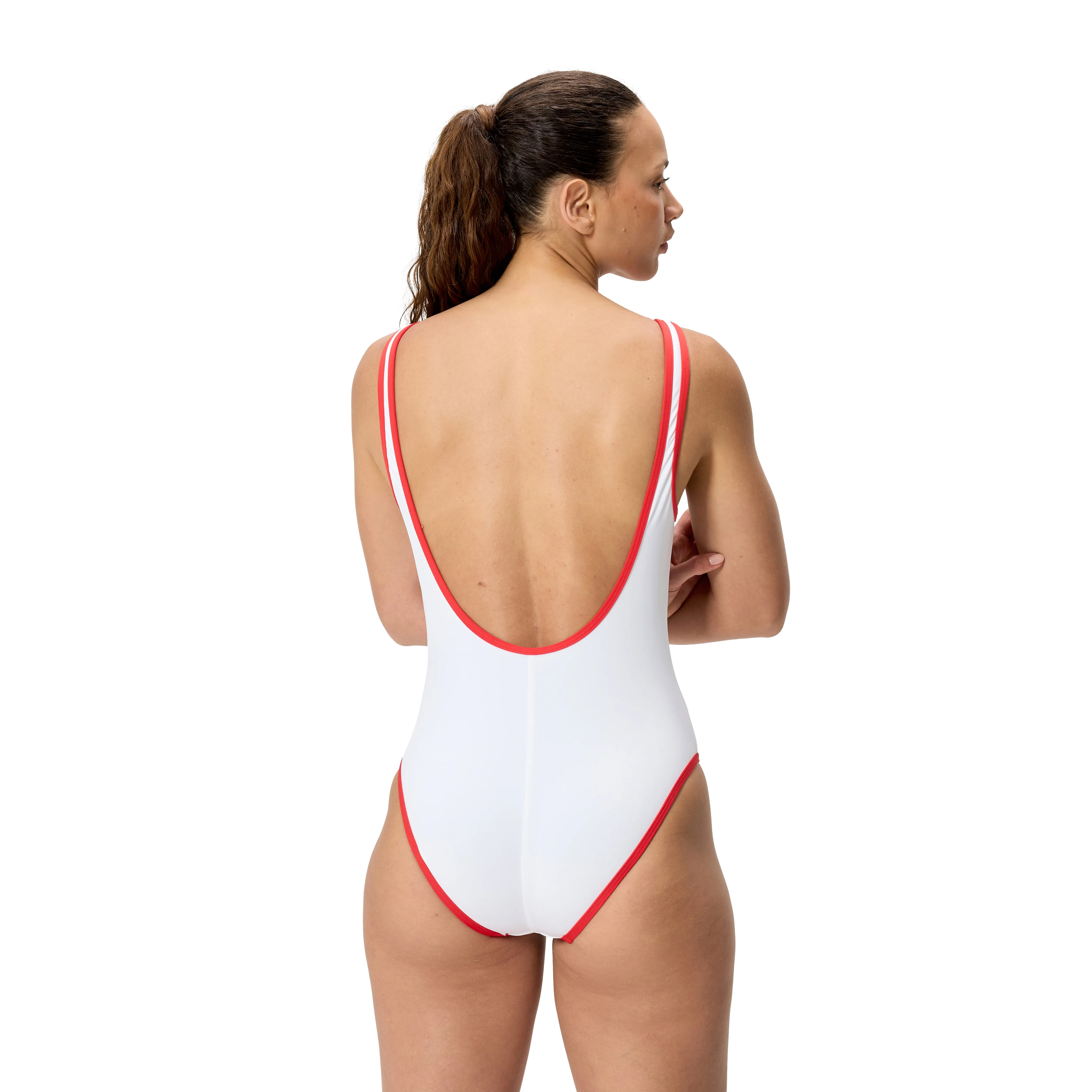 SOLID BOUND SCOOP 1PC WHT/RED
