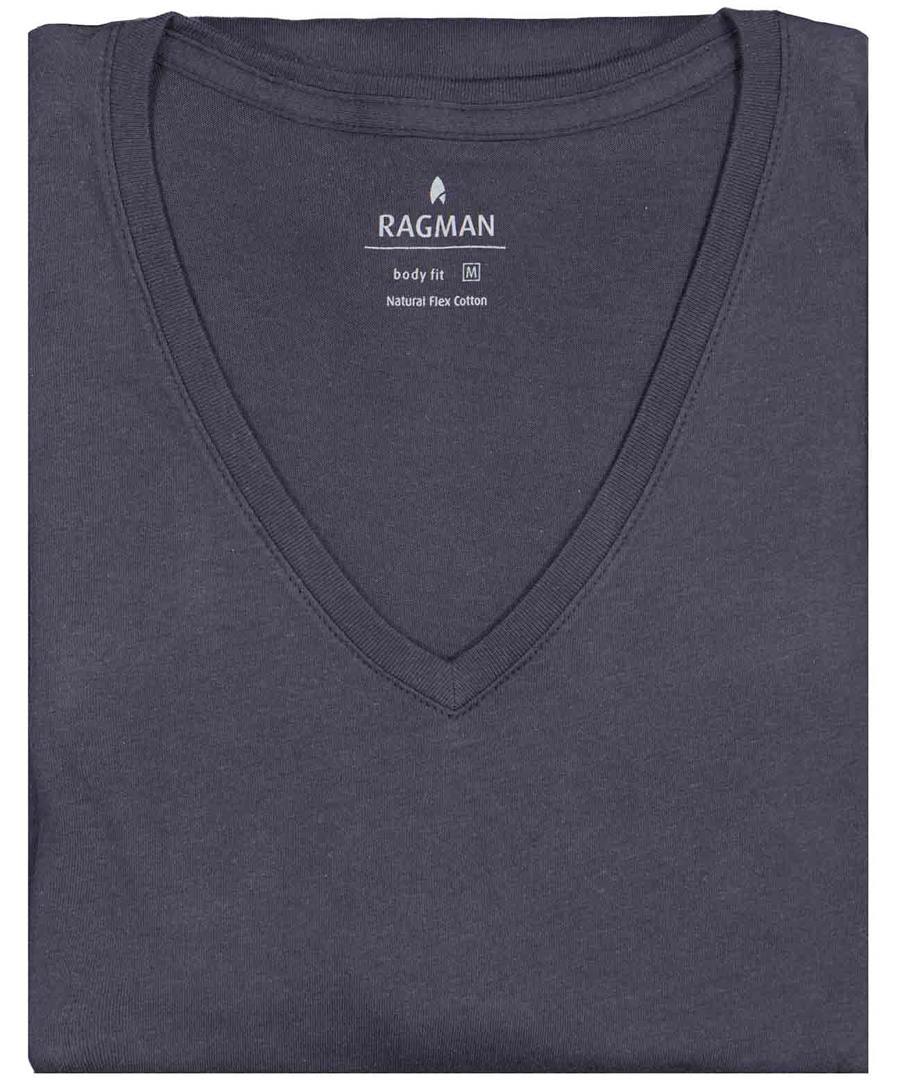 2 T-Shirt Doppelpack Bodyfit mit V-Ausschnitt