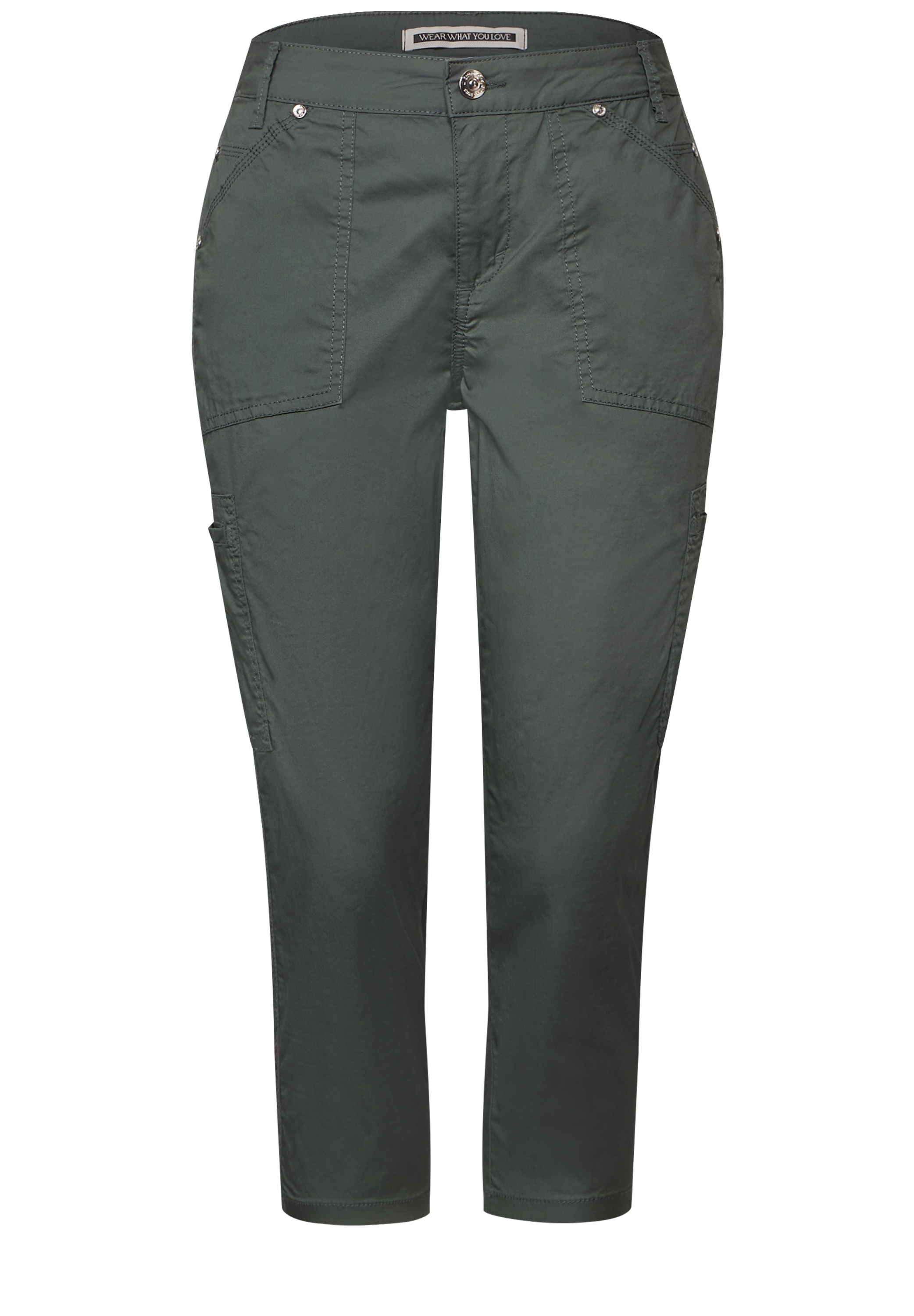 3/4 Satin Hose mit Taschen