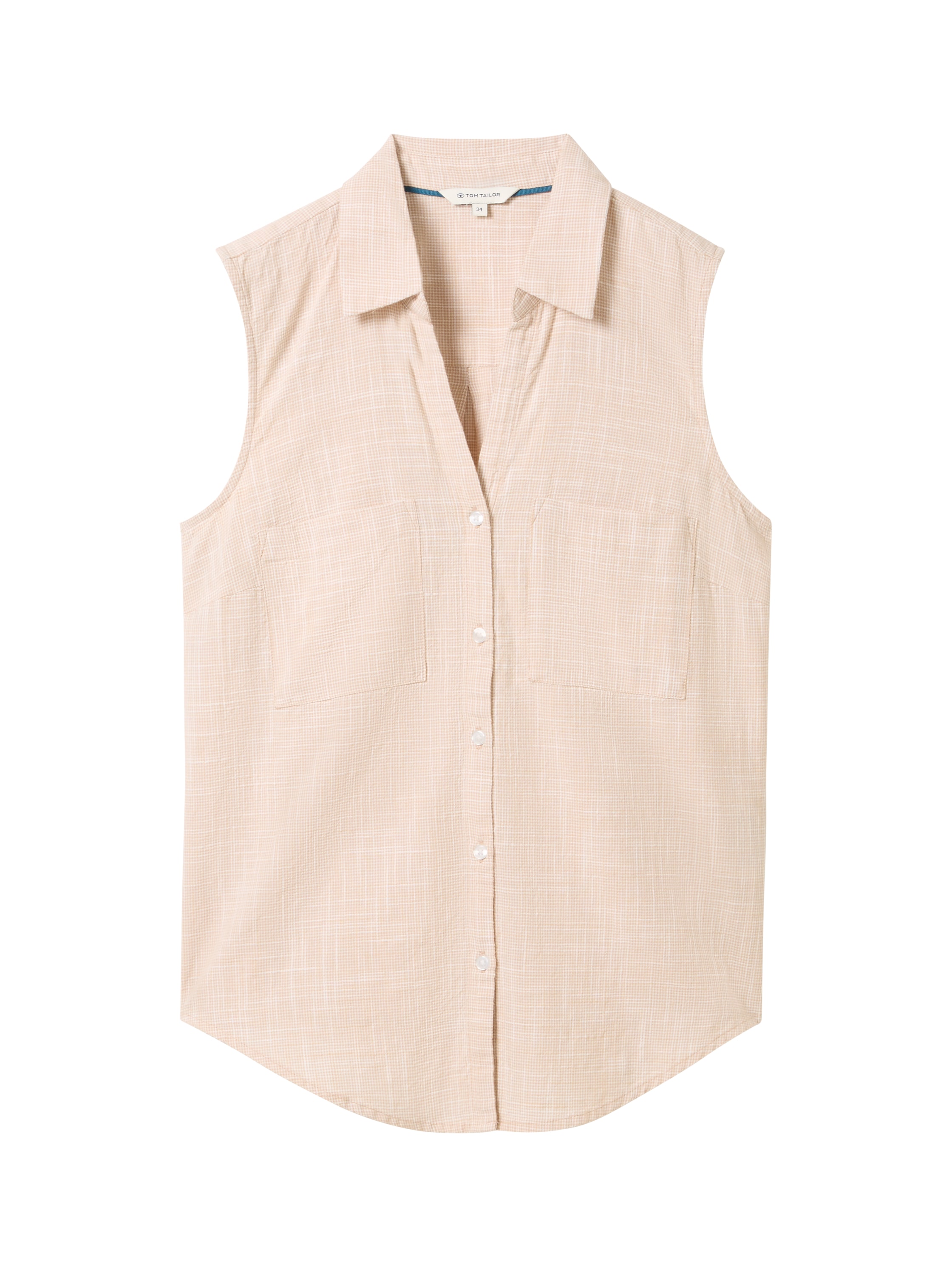 Ärmellose Bluse mit Brusttaschen