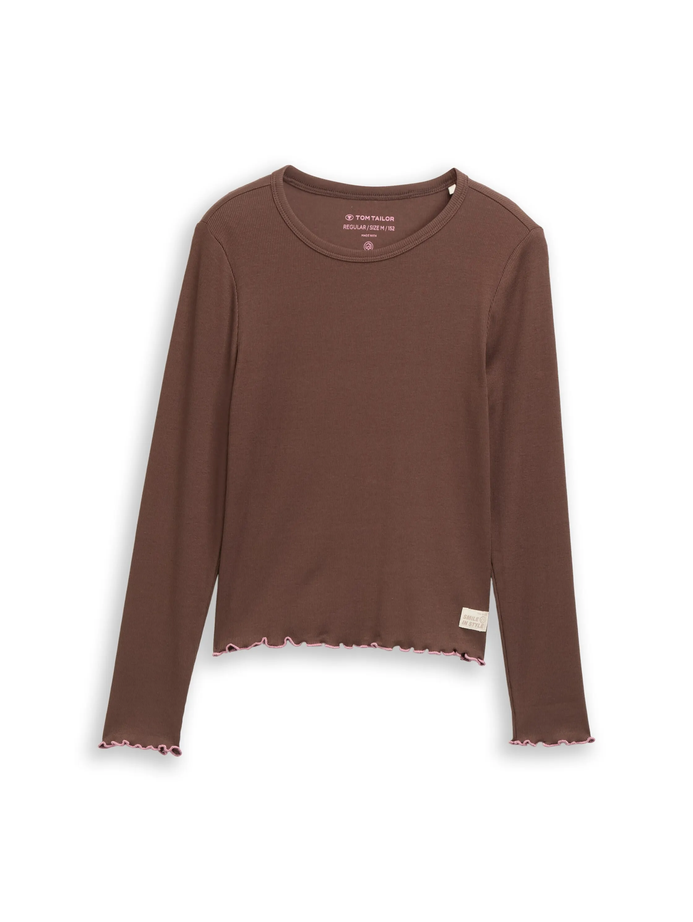 Basic Ripp Langarmshirt