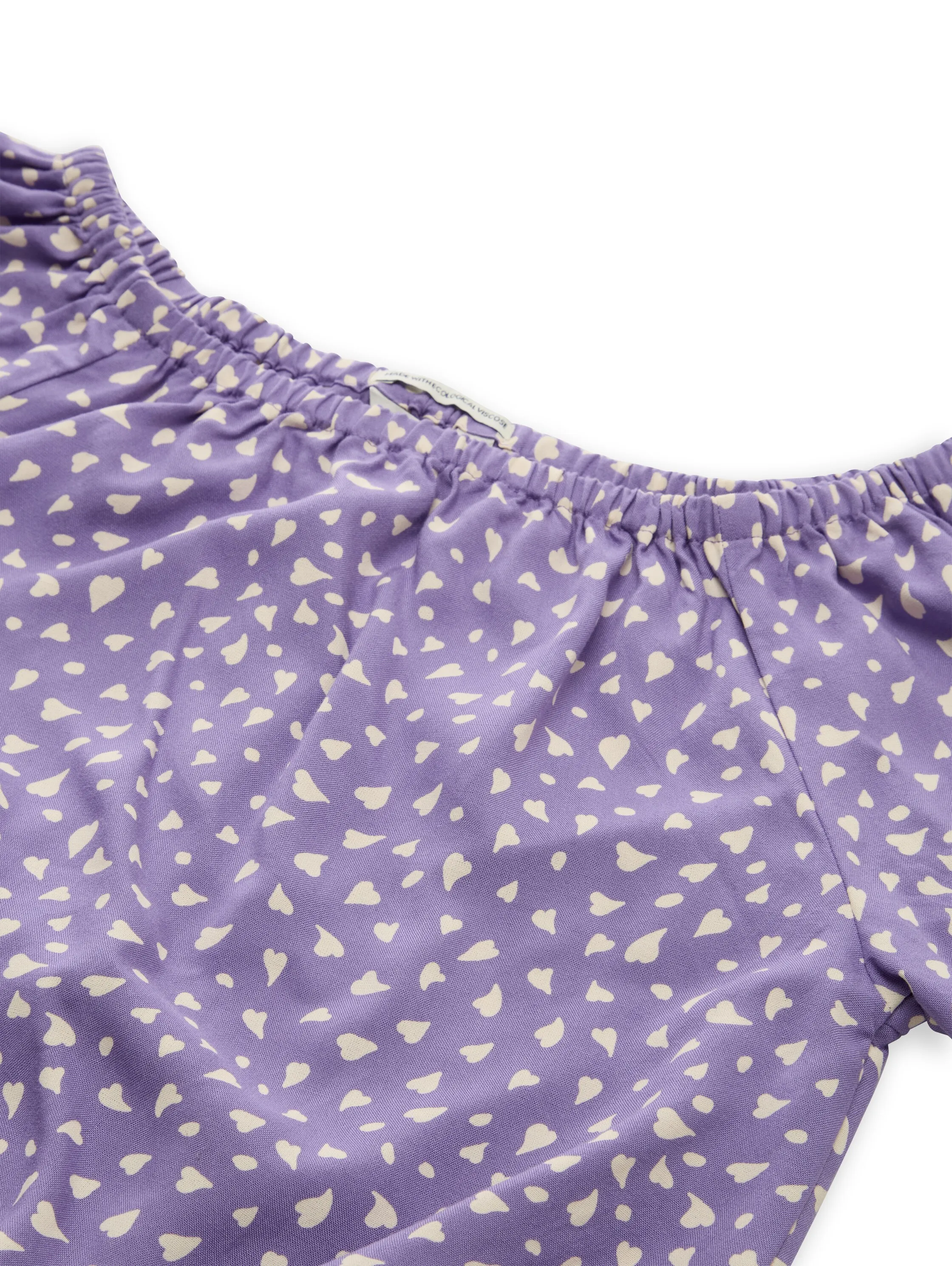 Cropped Bluse mit Carmen-Ausschnitt
