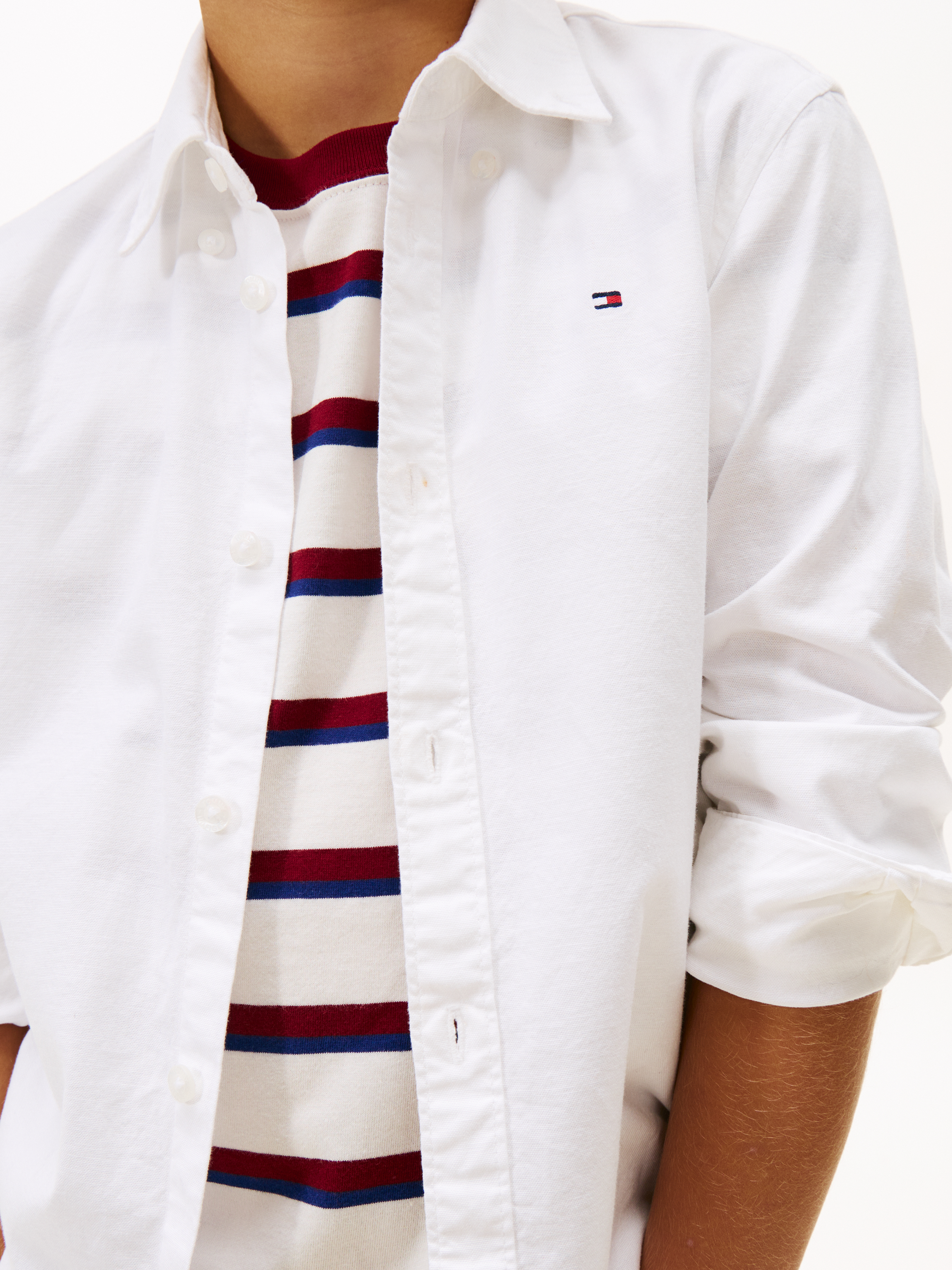 BOYS STRETCH OXFORD SHIRT L/S