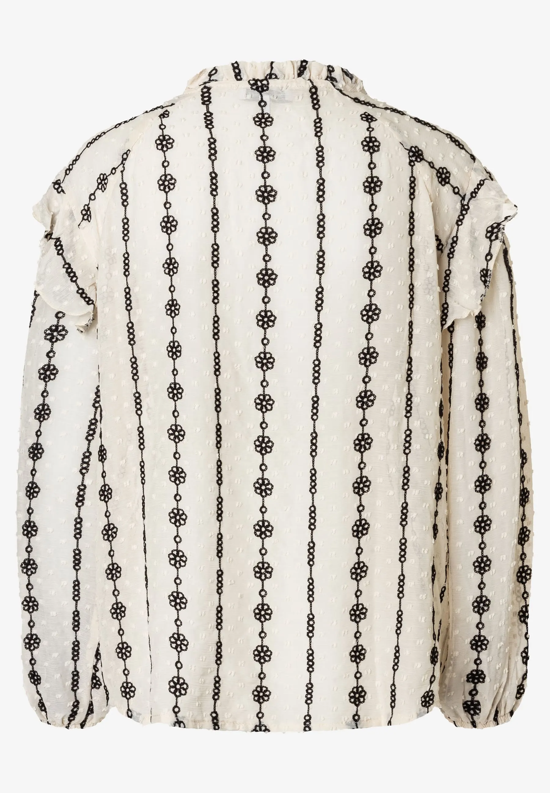 bestickte Chiffonbluse
