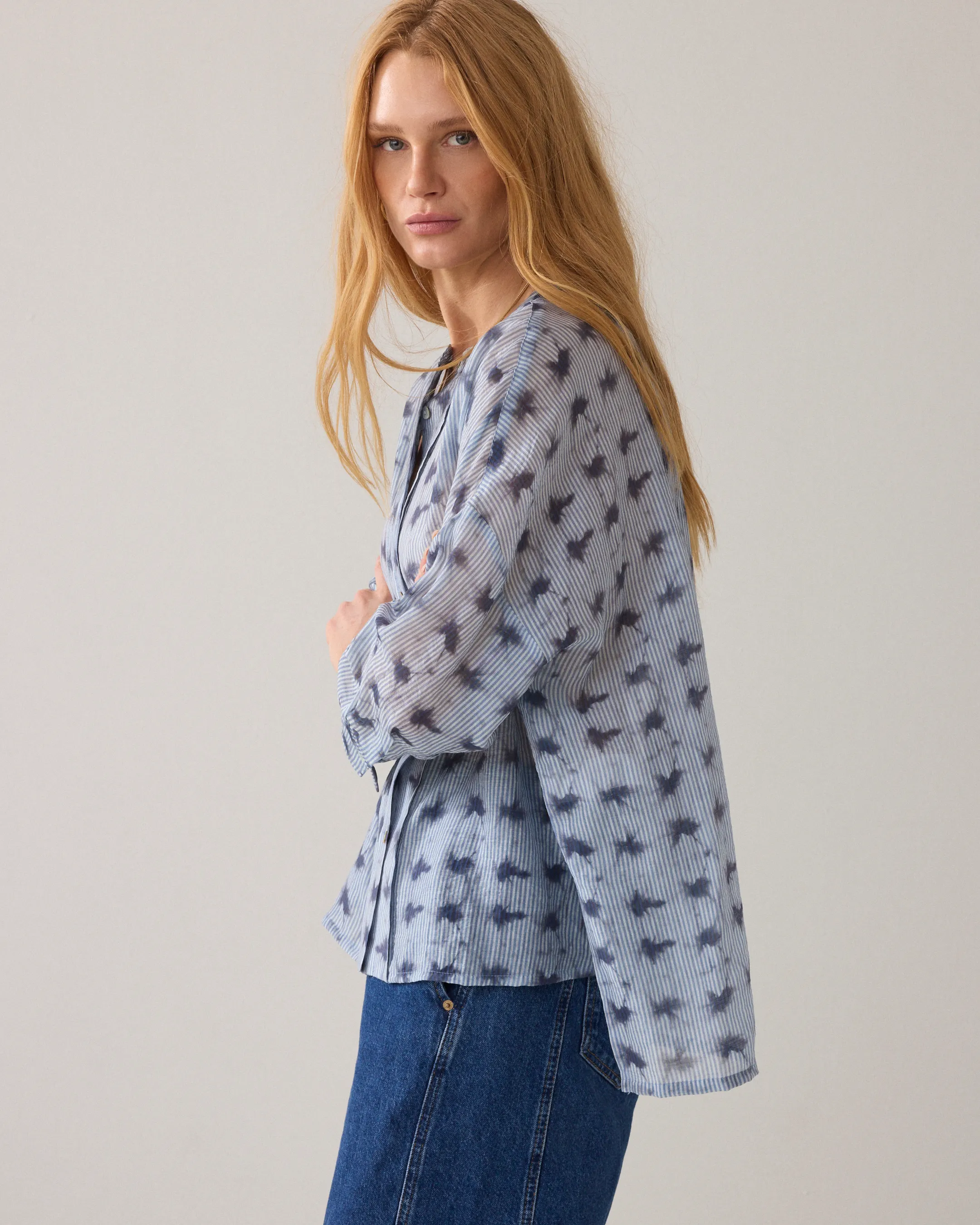 Blouse Tie dye stripe